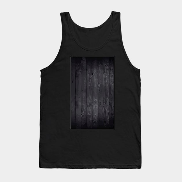 Dark Wood Texture Tank Top by Abili-Tees